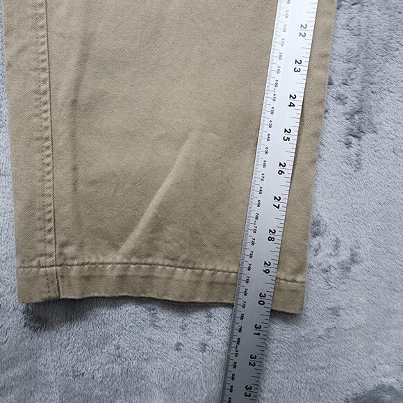 Vintage Woolrich Pants Mens 34/30* Tan Khaki Flat Front Straight Cotton Casual - Picture 11 of 13
